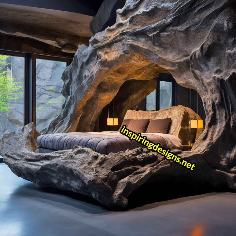 These Cave Bed Frames Let You Sleep In Luxury Stone Age Style