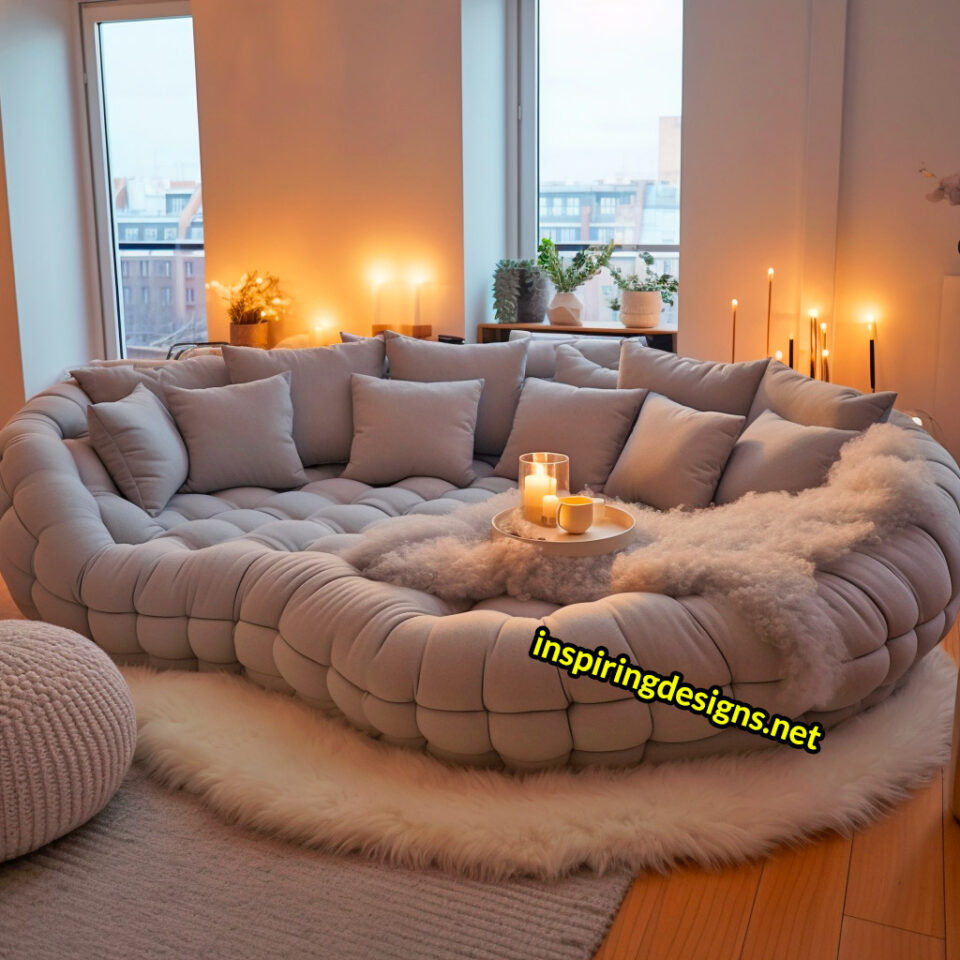 These Giant Circular Movie Sofas Might Be The Coziest Spot To Watch A