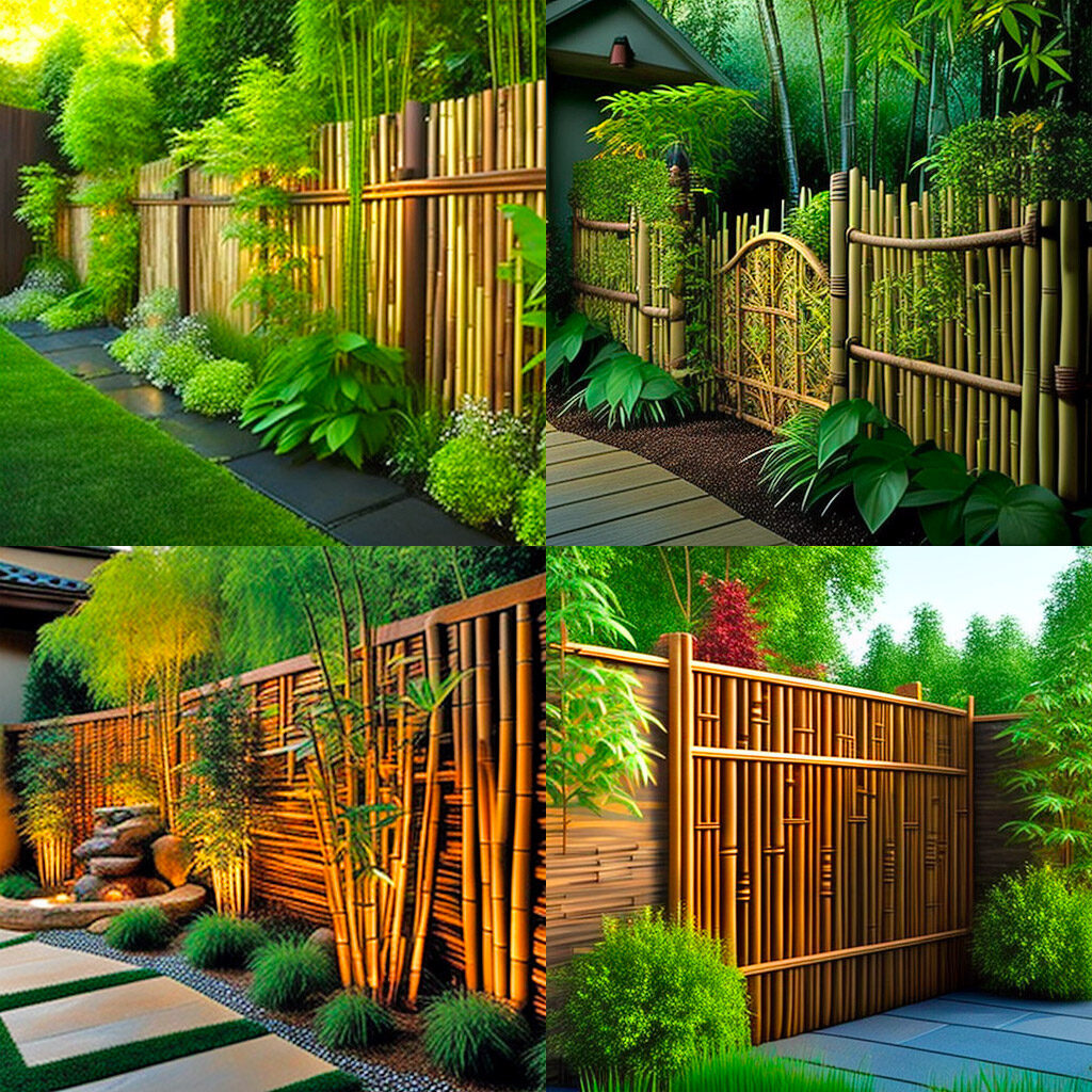 Creative bamboo fence design inspiration