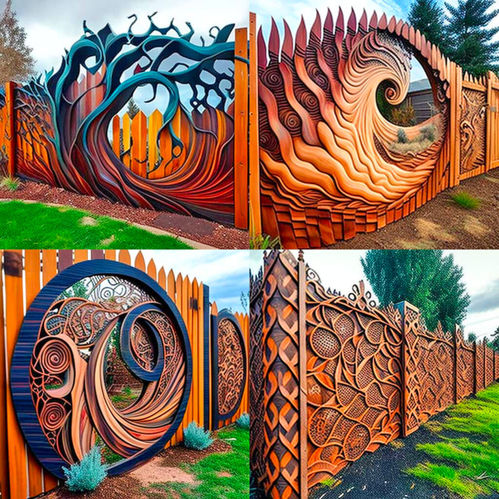 Creative wood fence designs inspiration