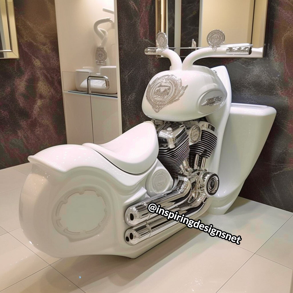 Harley-Davidson Inspired Toilets - Toilet made form motorcycle