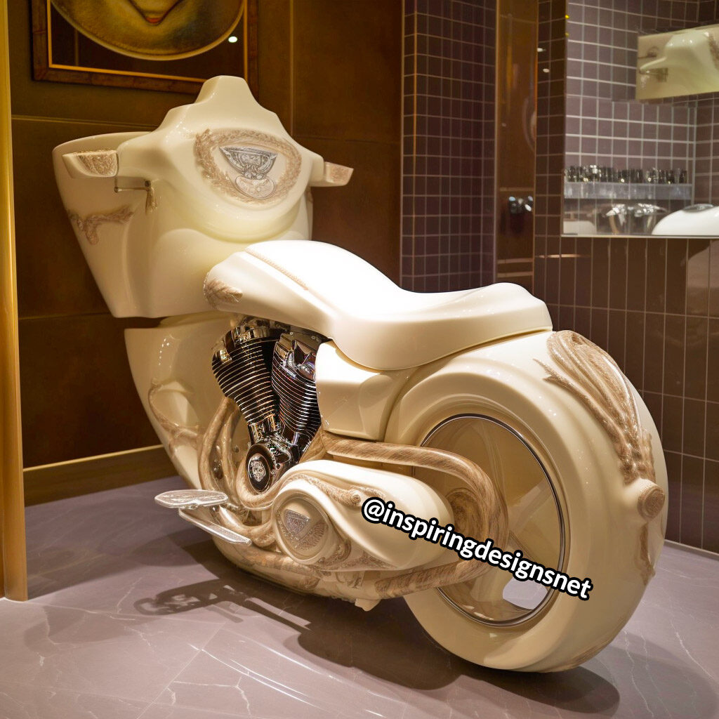 Harley-Davidson Inspired Toilets - Toilet made form motorcycle