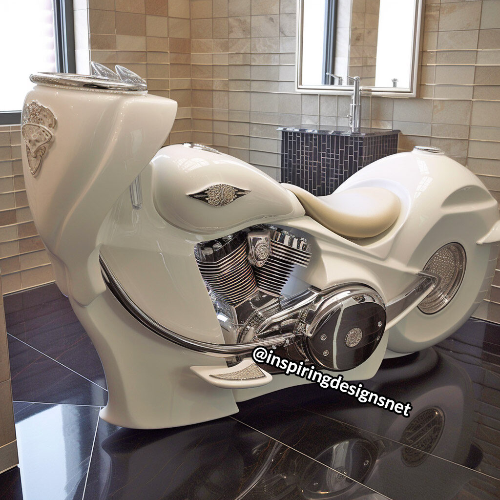 Harley-Davidson Inspired Toilets - Toilet made form motorcycle