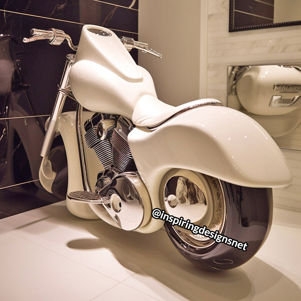 Harley-Davidson Inspired Toilets - Toilet made form motorcycle