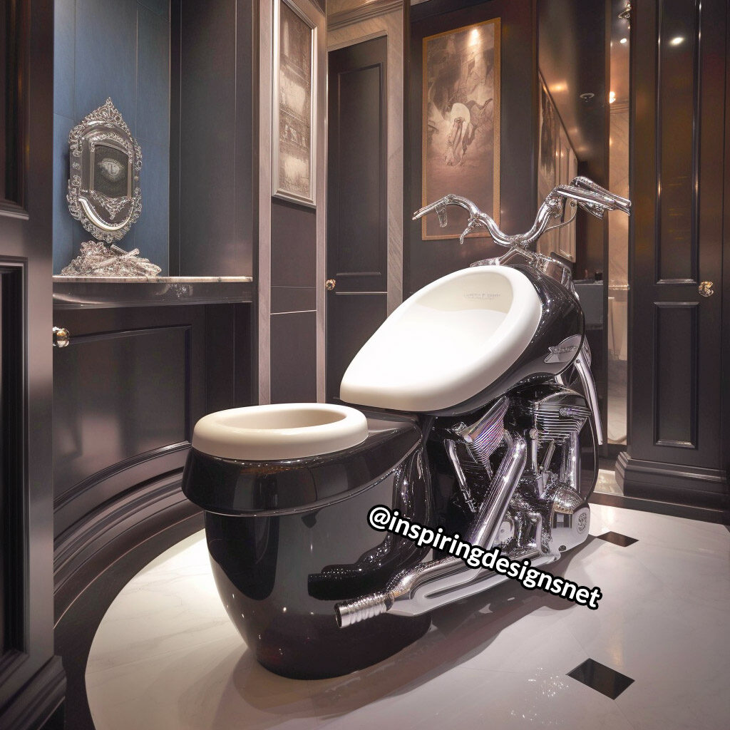 Harley-Davidson Inspired Toilets - Toilet made form motorcycle