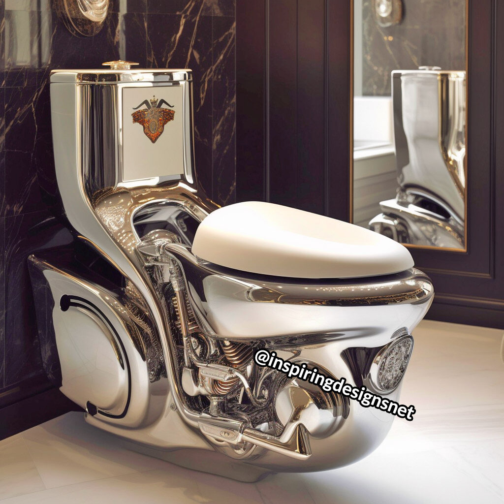 Harley-Davidson Inspired Toilets - Toilet made form motorcycle