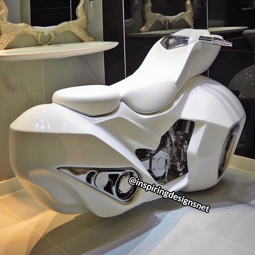 Harley-Davidson Inspired Toilets - Toilet made form motorcycle