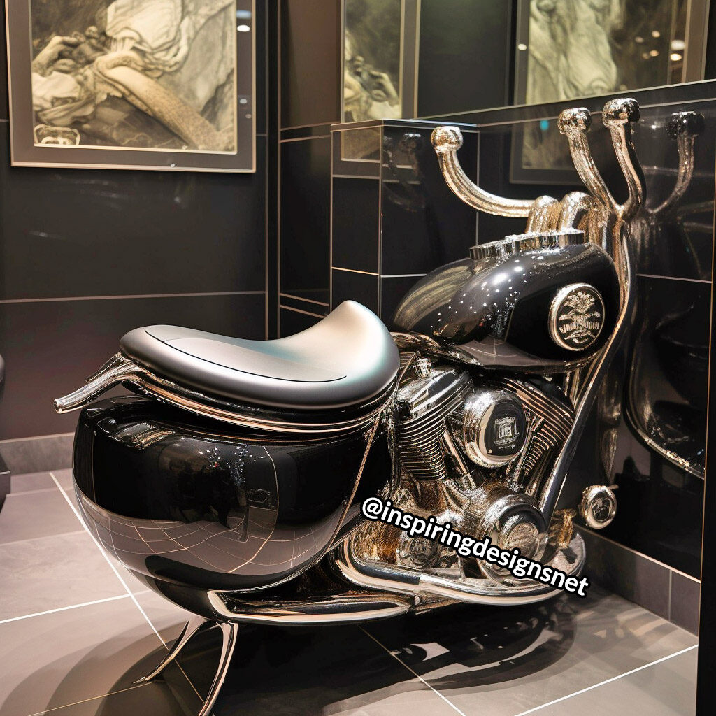 Harley-Davidson Inspired Toilets - Toilet made form motorcycle