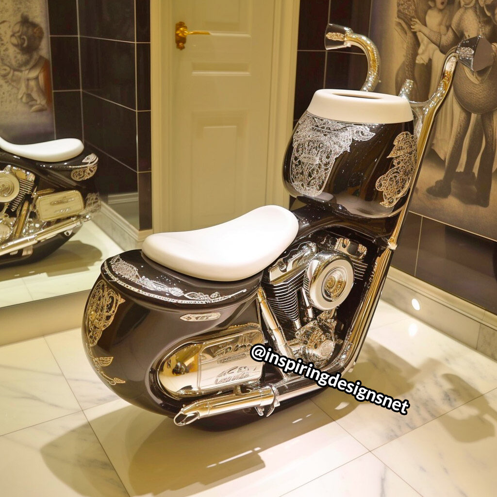 Harley-Davidson Inspired Toilets - Toilet made form motorcycle