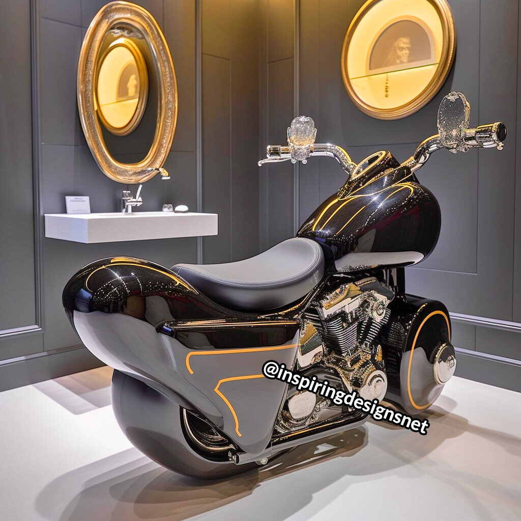 Harley-Davidson Inspired Toilets - Toilet made form motorcycle