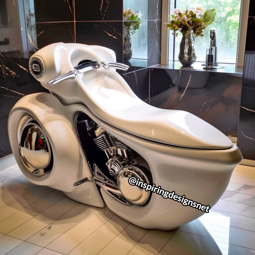 Harley-Davidson Inspired Toilets - Toilet made form motorcycle