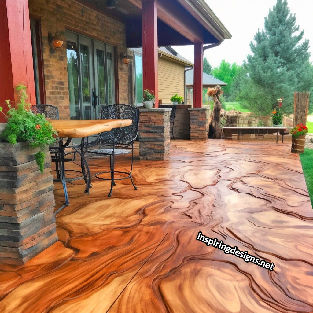 Stamped Concrete Made To Look Like Wood