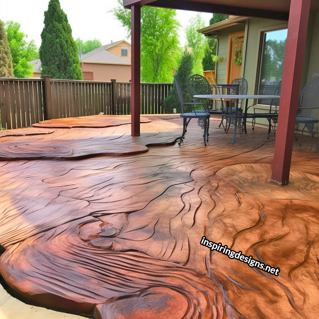 Stamped Concrete Made To Look Like Wood