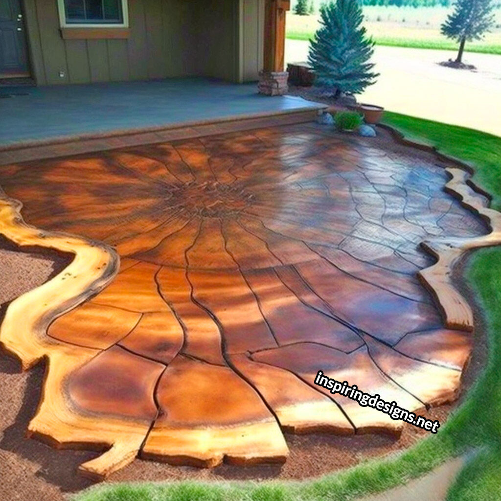 Stamped Concrete Made To Look Like Wood