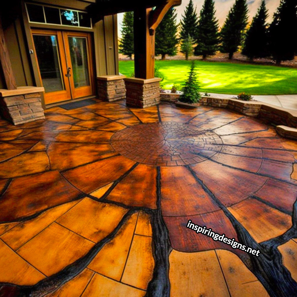 Stamped Concrete Made To Look Like Wood