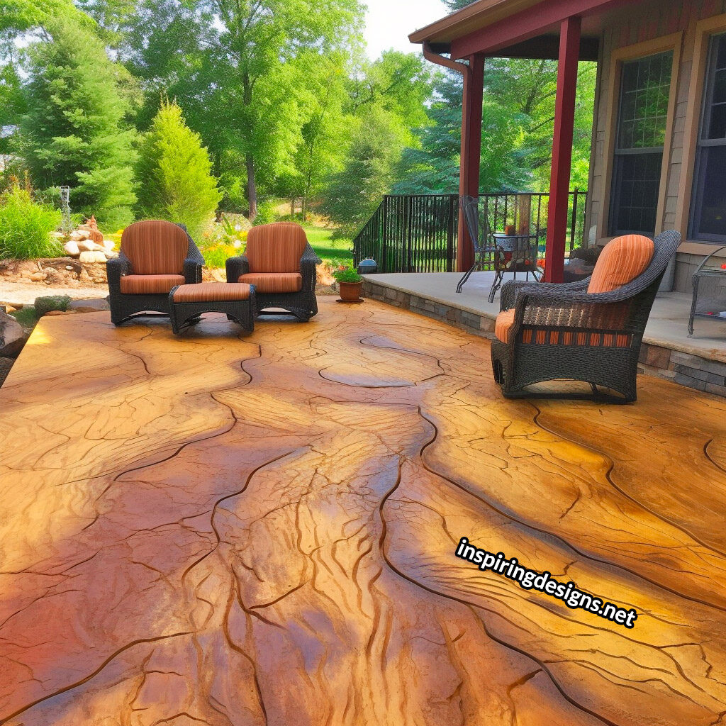 Stamped Concrete Made To Look Like Wood