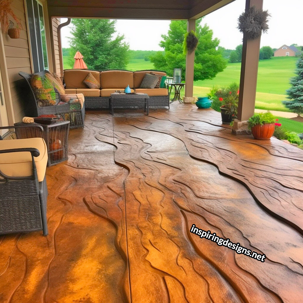 Stamped Concrete Made To Look Like Wood