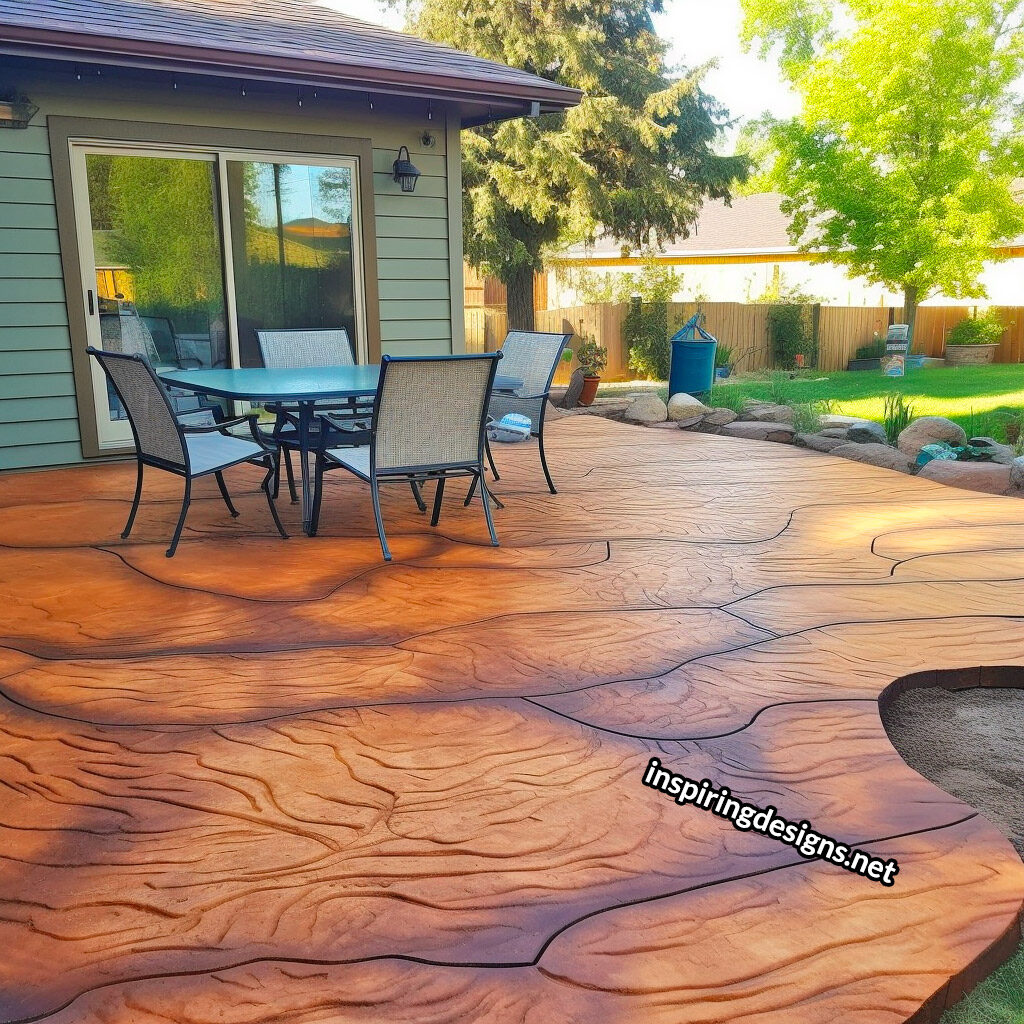 Stamped Concrete Made To Look Like Wood