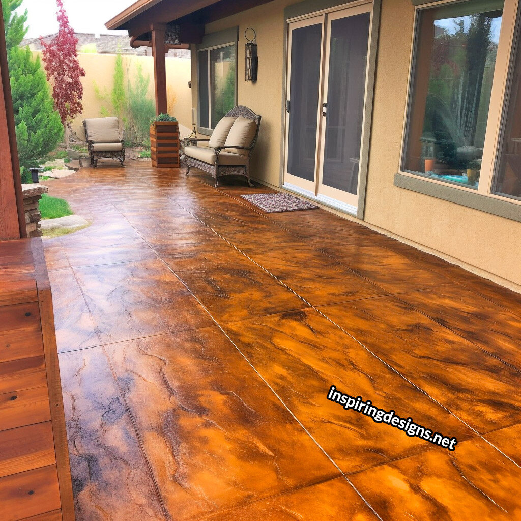 Stamped Concrete Made To Look Like Wood