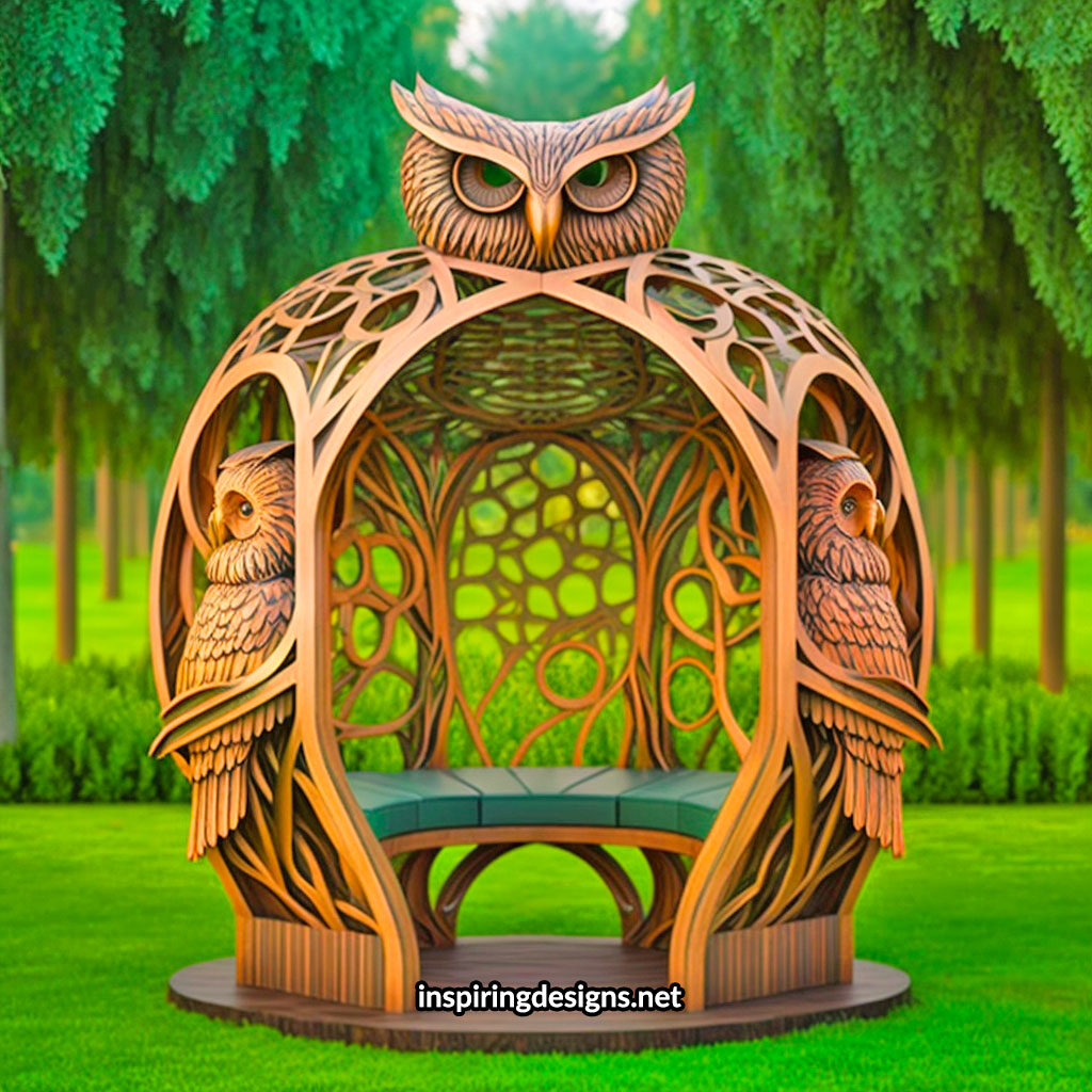 Beautiful Creative Owl Pergola design with incredible craftsmanship