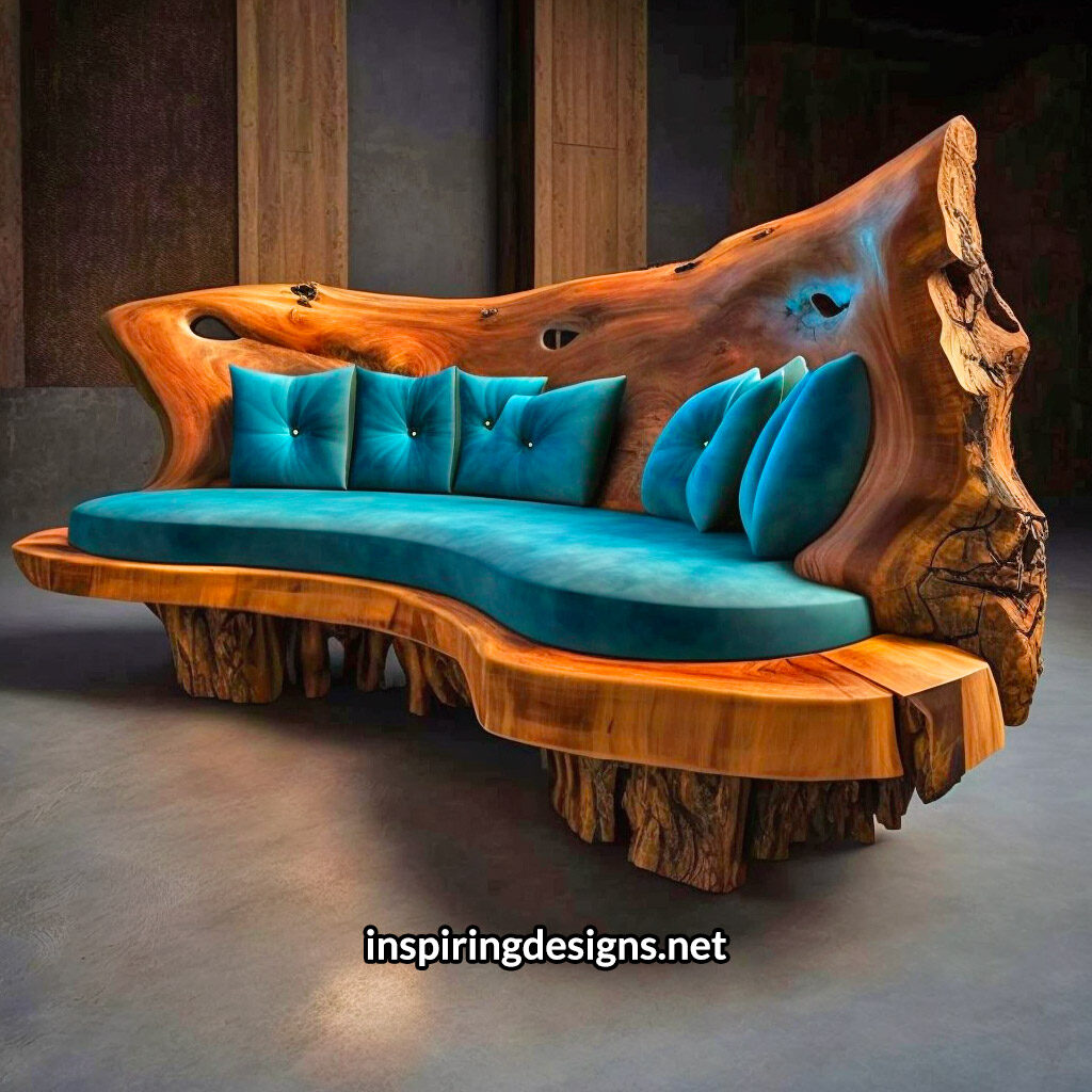 Live Edge Wooden Sofas