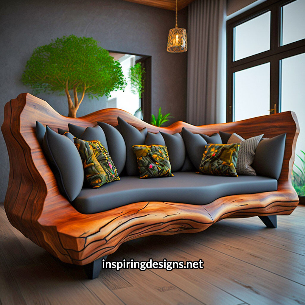 Live Edge Wooden Sofas