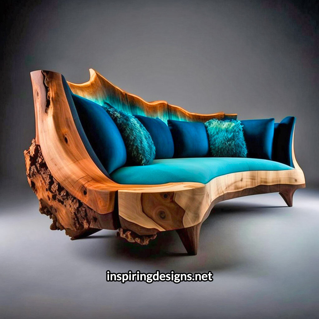 Live Edge Wooden Sofas