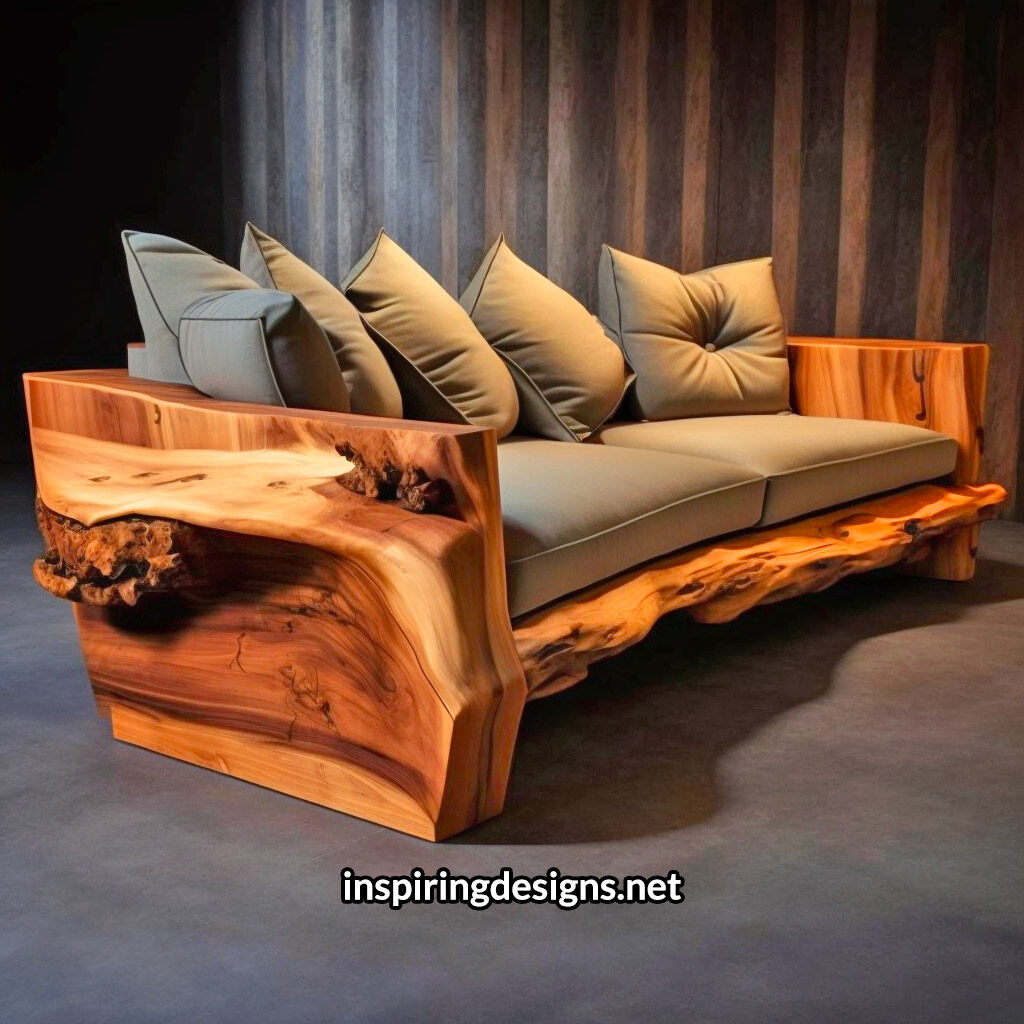 Live Edge Wooden Sofas