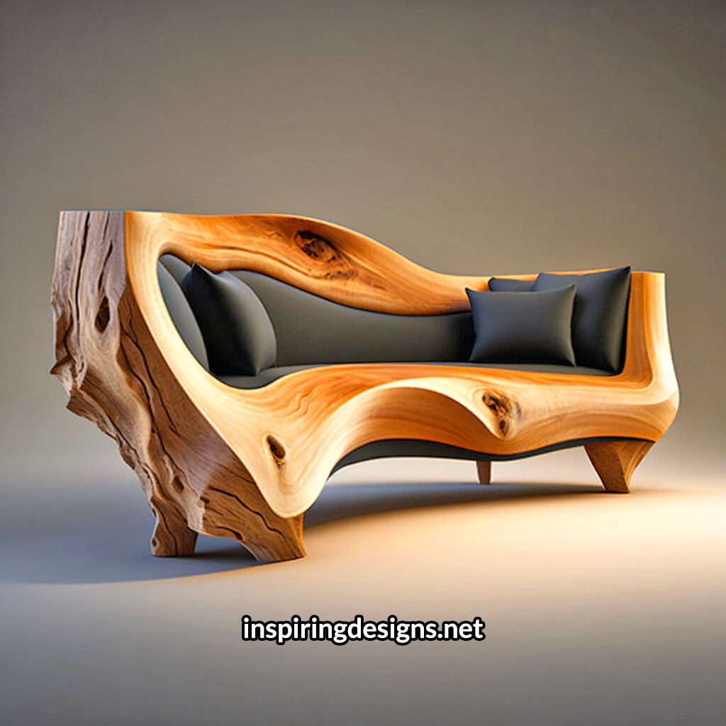 Live Edge Wooden Sofas