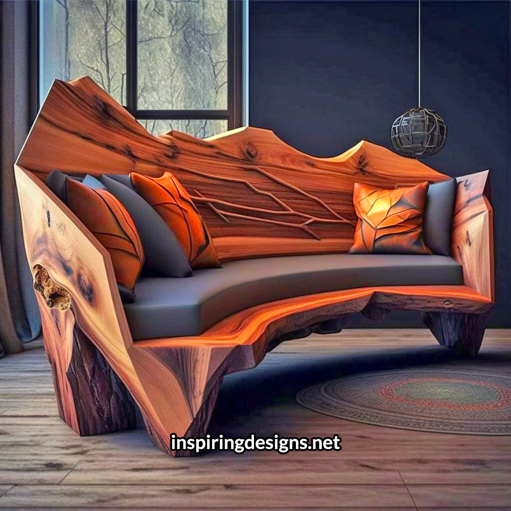 Live Edge Wooden Sofas