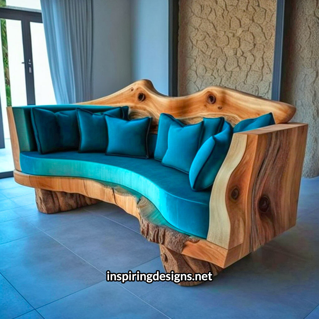 Live Edge Wooden Sofas