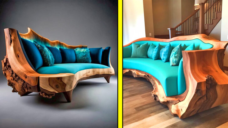 These Live Edge Wooden Sofas Are The Perfect Furniture Piece For a Rustic Design