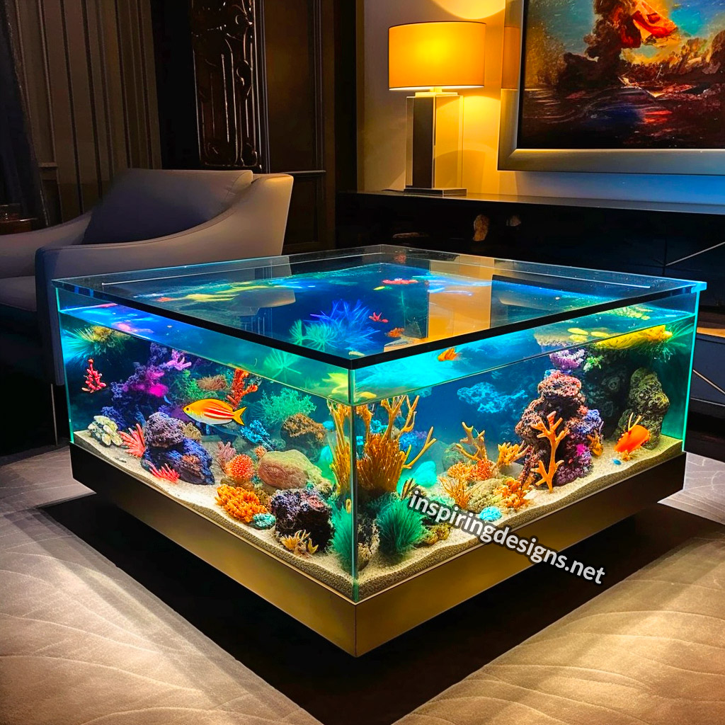 Fish tank coffee 2025 table for sale