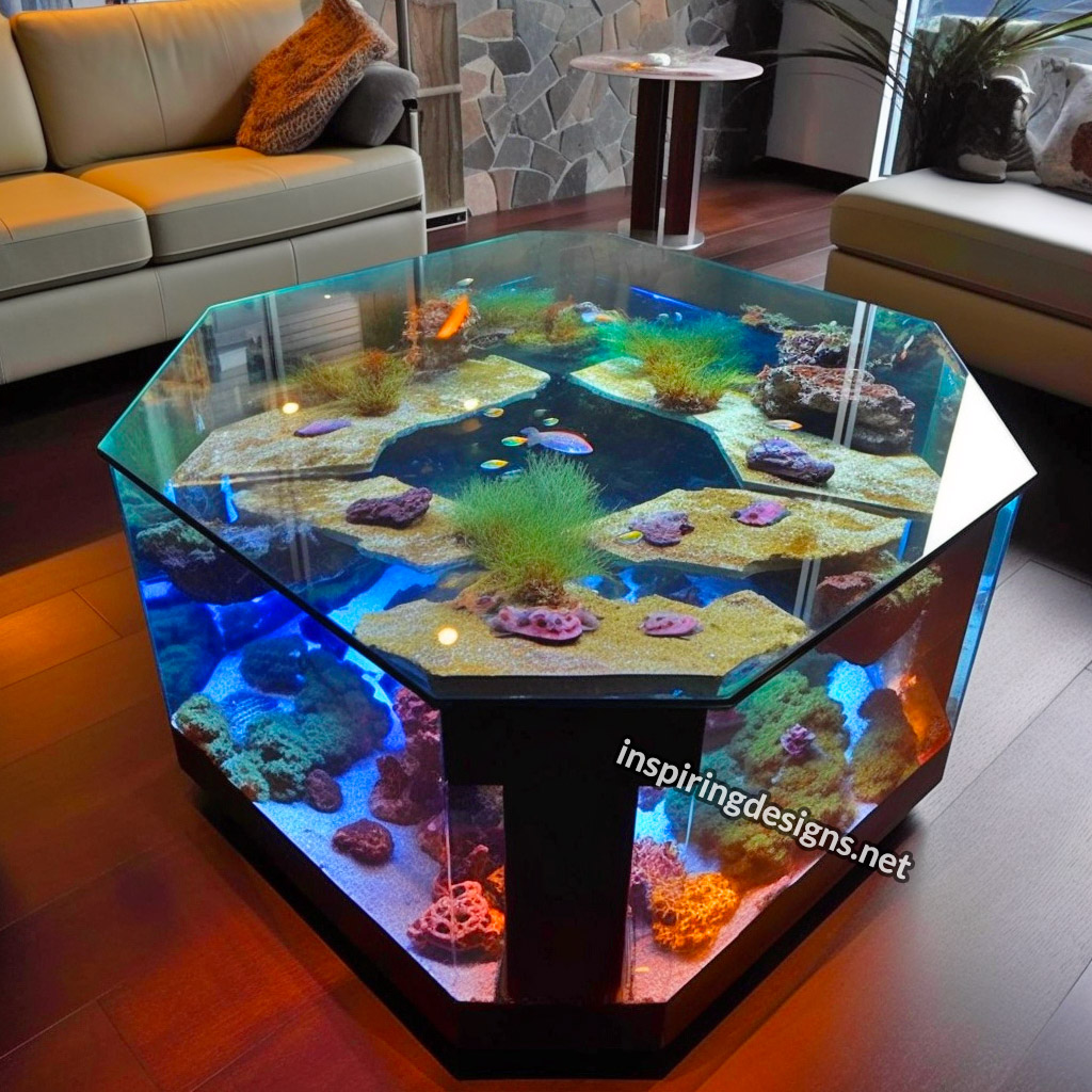 Glass Coffee Table Aquariums