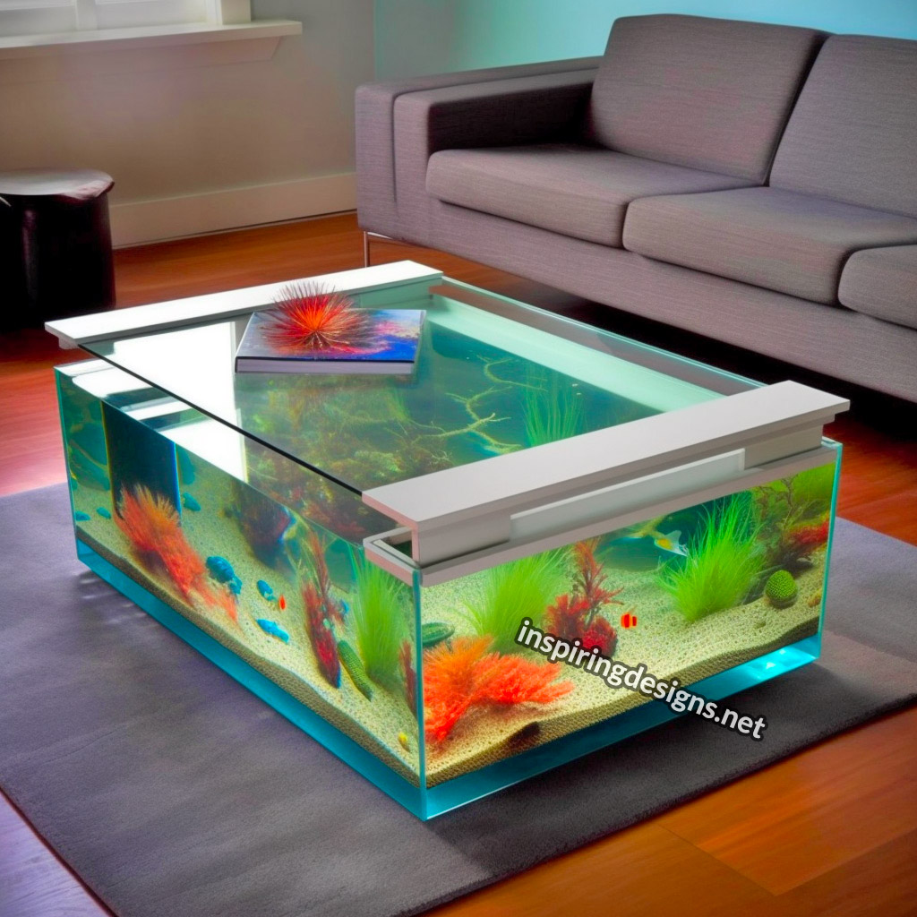 Aquarium shop tea table