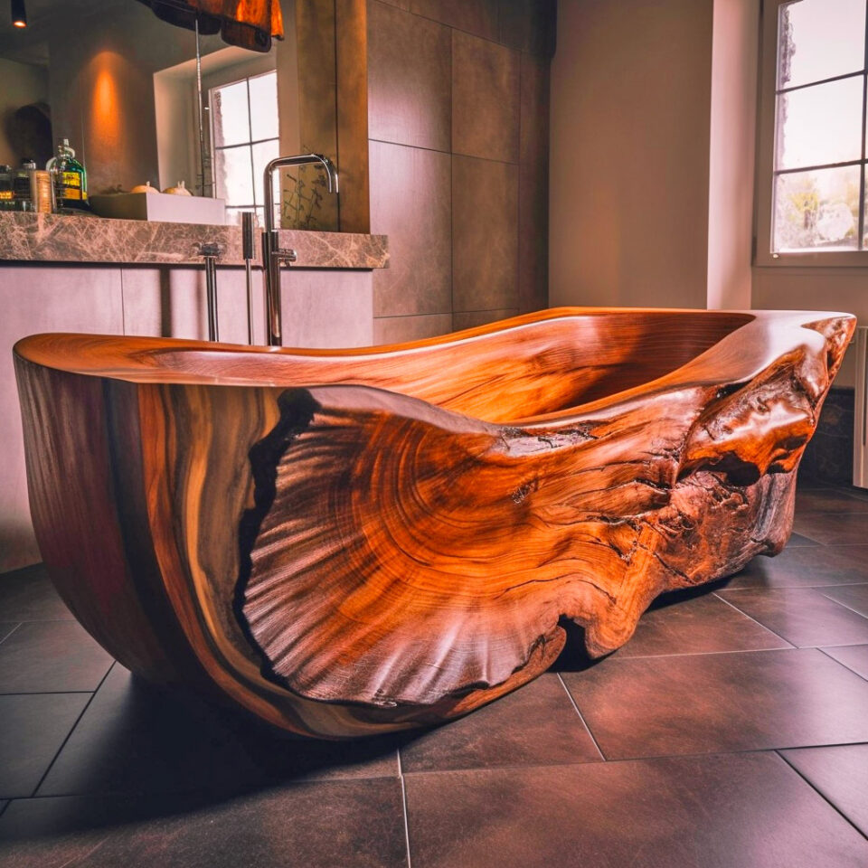 Live Edge Wooden Bathtubs Are a Thing, and They Look Amazing