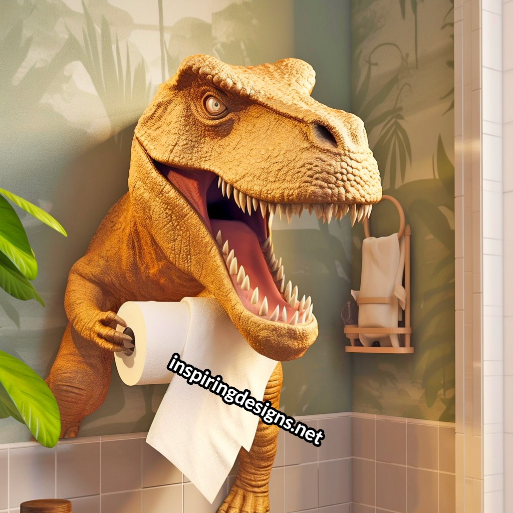 Dinosaur Toilet Paper Holders