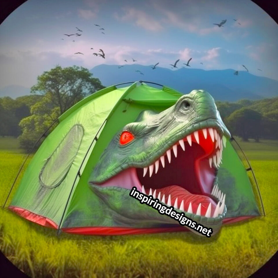 These 3D Dinosaur Shaped Camping Tents Are perfect For Camping With