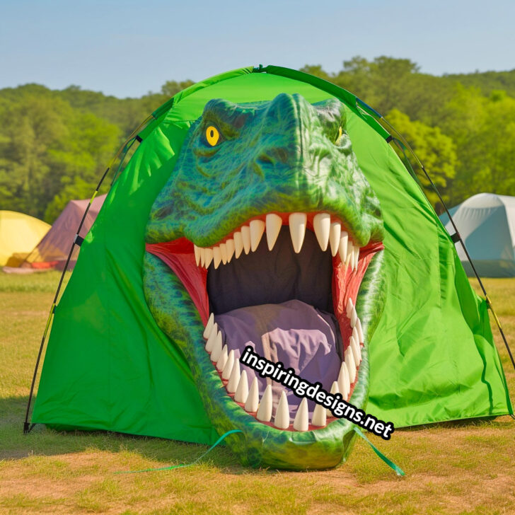 These 3D Dinosaur Shaped Camping Tents Are perfect For Camping With