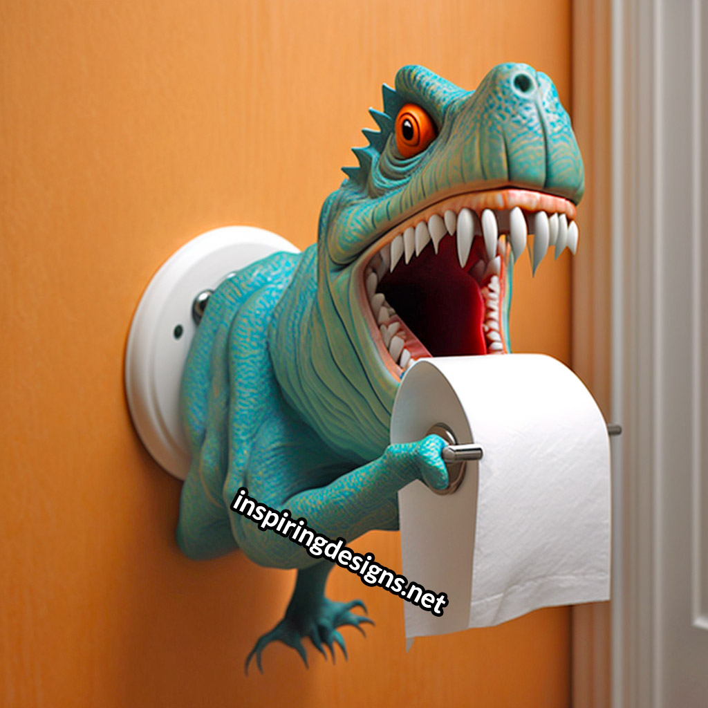 These Dinosaur Toilet Paper Holders Are Perfect For a Dino Loving Kid's  Bathroom – Inspiring Designs