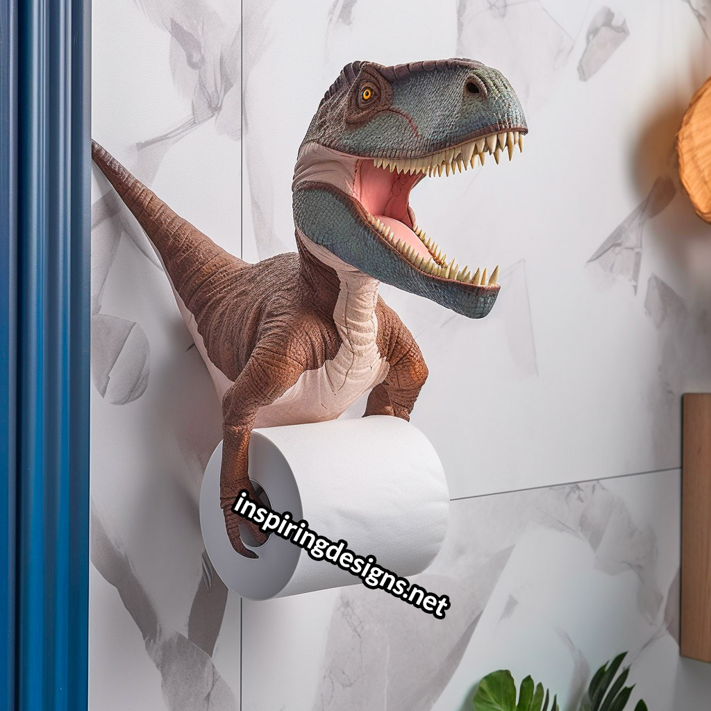 These Dinosaur Toilet Paper Holders Are Perfect For a Dino Loving Kid's  Bathroom – Inspiring Designs