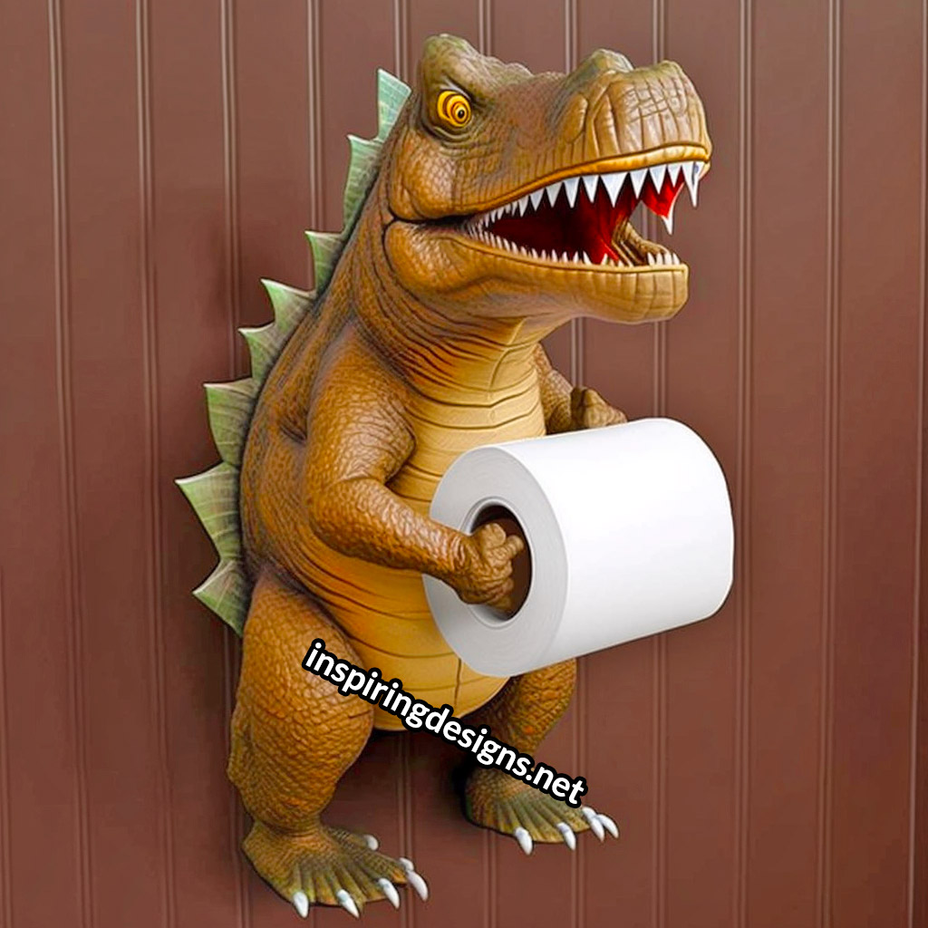 These Dinosaur Toilet Paper Holders Are Perfect For a Dino Loving Kid's  Bathroom – Inspiring Designs