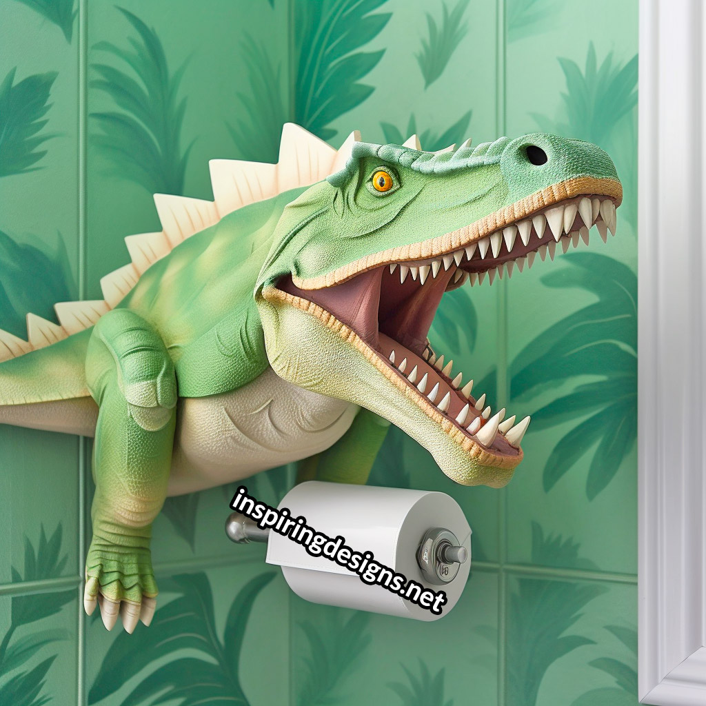 These Dinosaur Toilet Paper Holders Are Perfect For a Dino Loving Kid's  Bathroom – Inspiring Designs