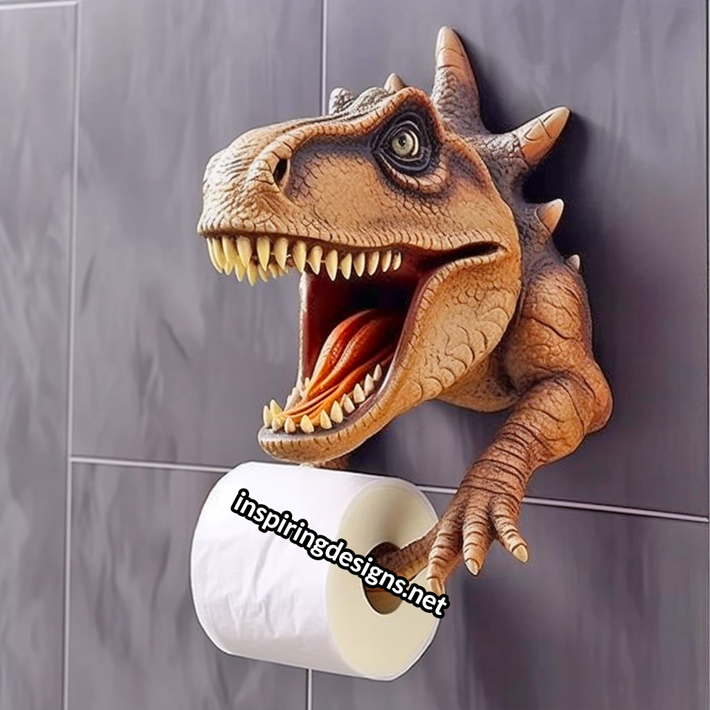 These Dinosaur Toilet Paper Holders Are Perfect For a Dino Loving Kid's  Bathroom – Inspiring Designs