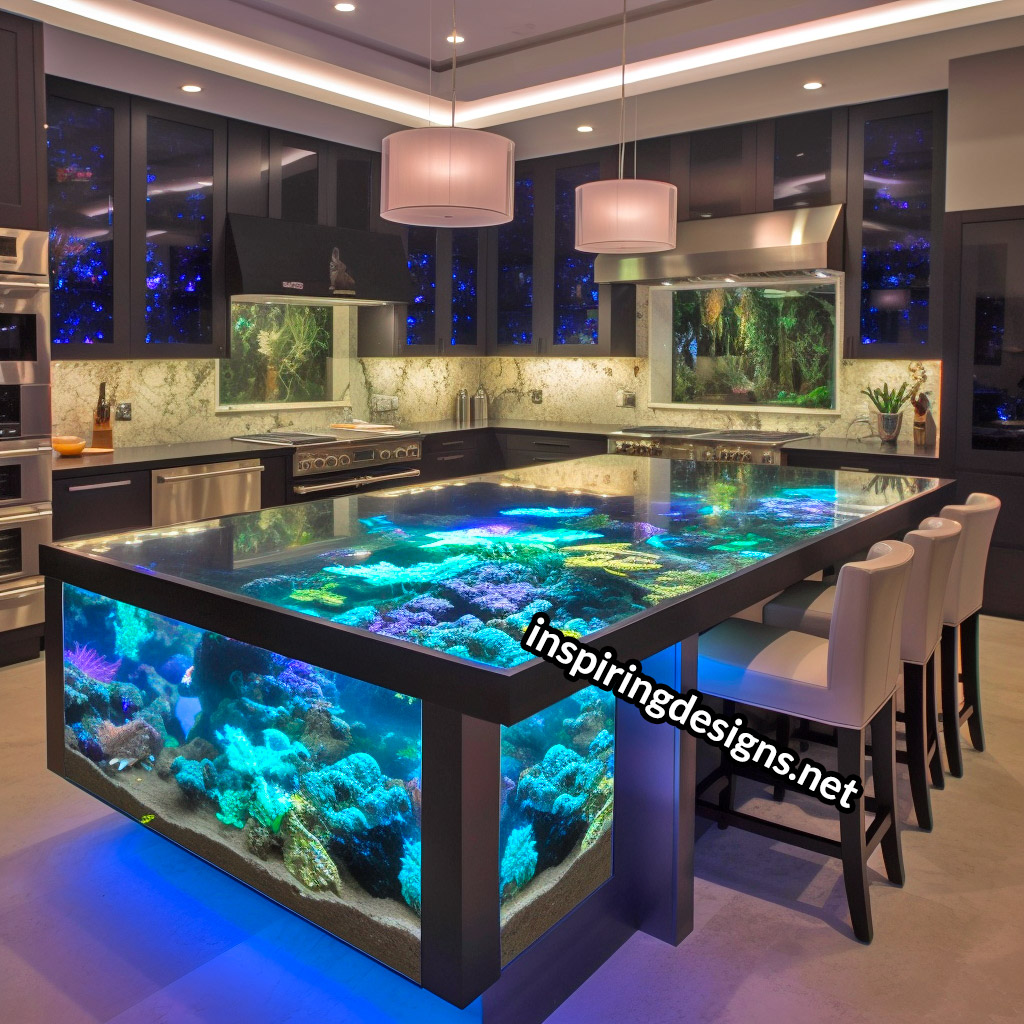 Aquarium Kitchen Islands