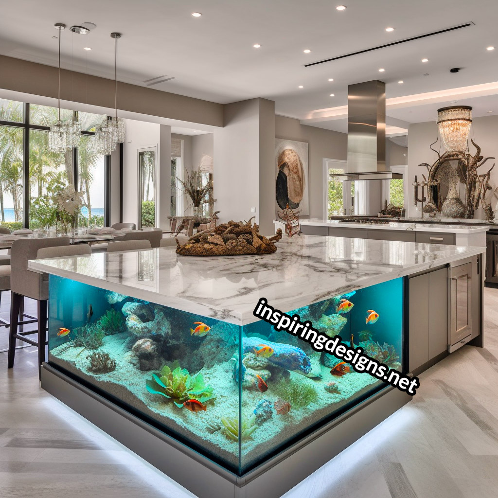 Aquarium Kitchen Islands