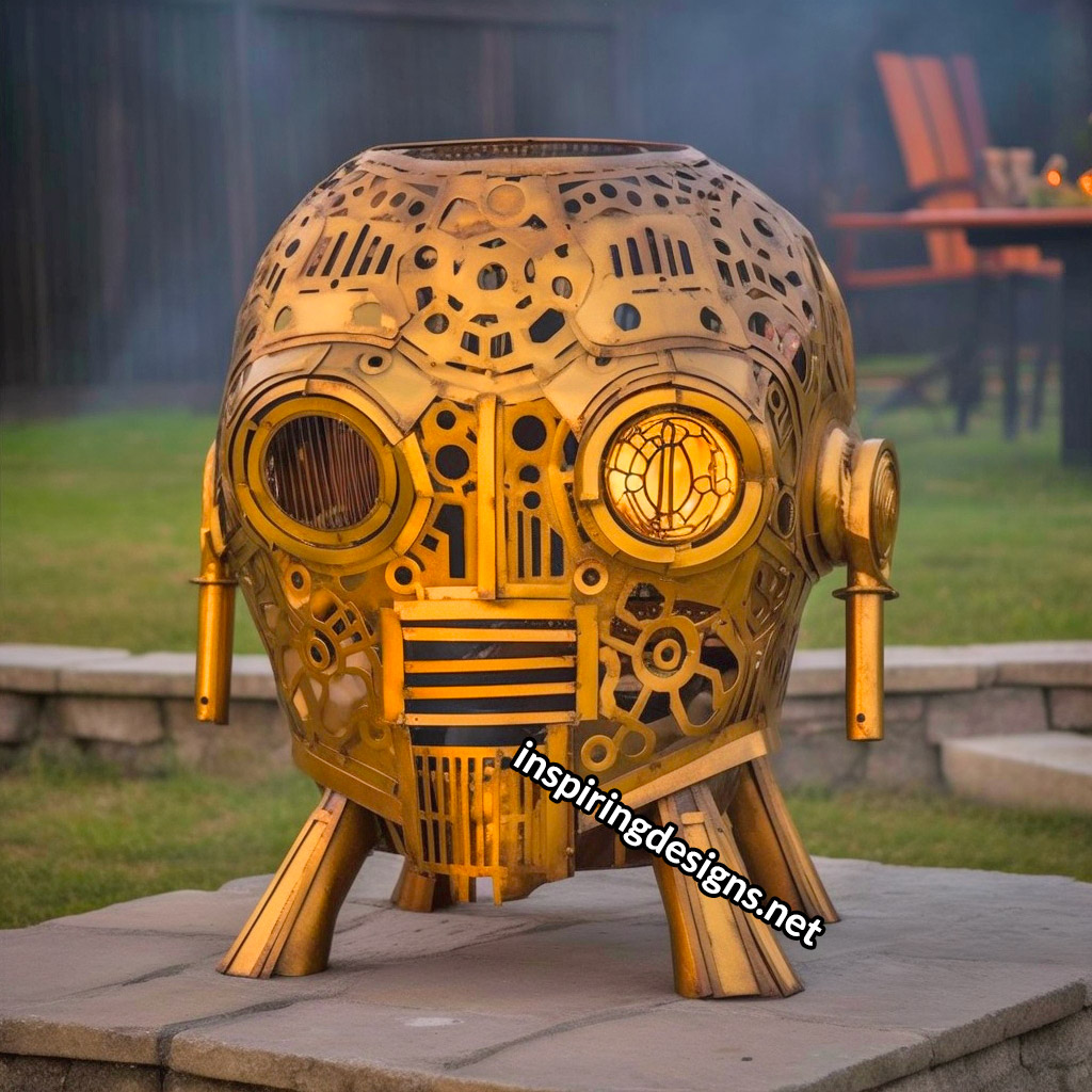 Star Wars Fire Pits - C3PO Bonfire Pit