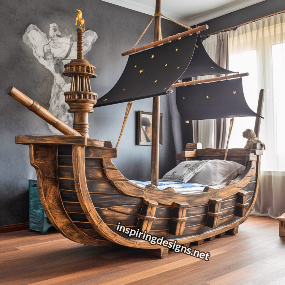 These Pirate Ship Kid’s Beds Bring the High Seas to Your Child’s