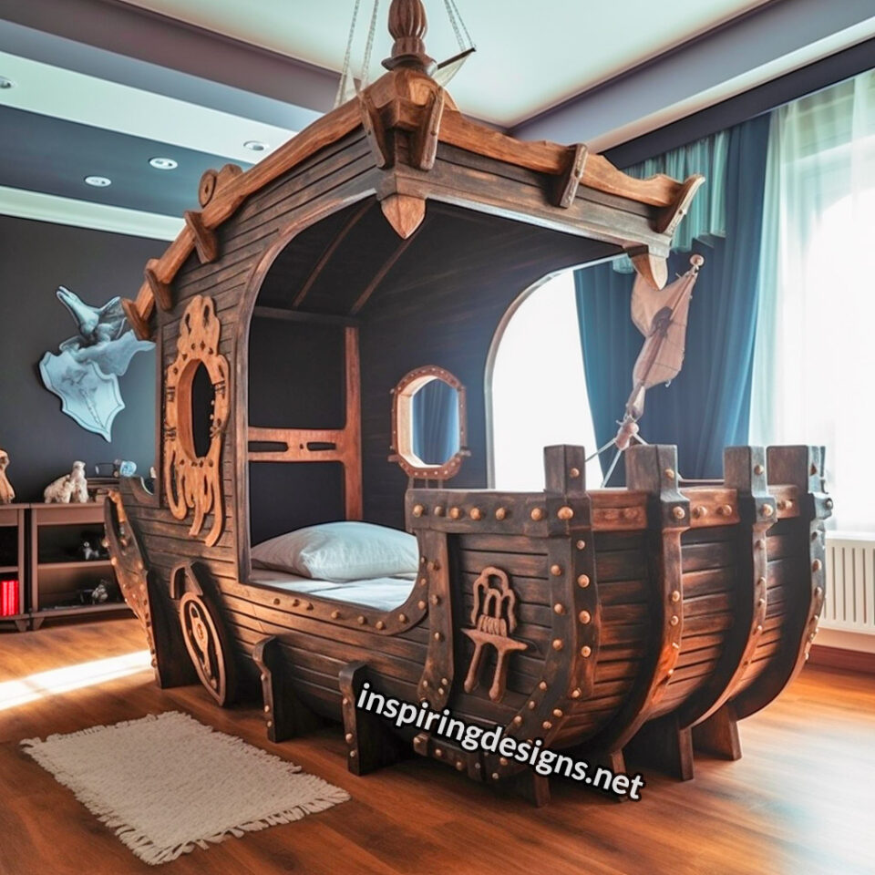 These Pirate Ship Kid’s Beds Bring the High Seas to Your Child’s Bedroom Inspiring Designs