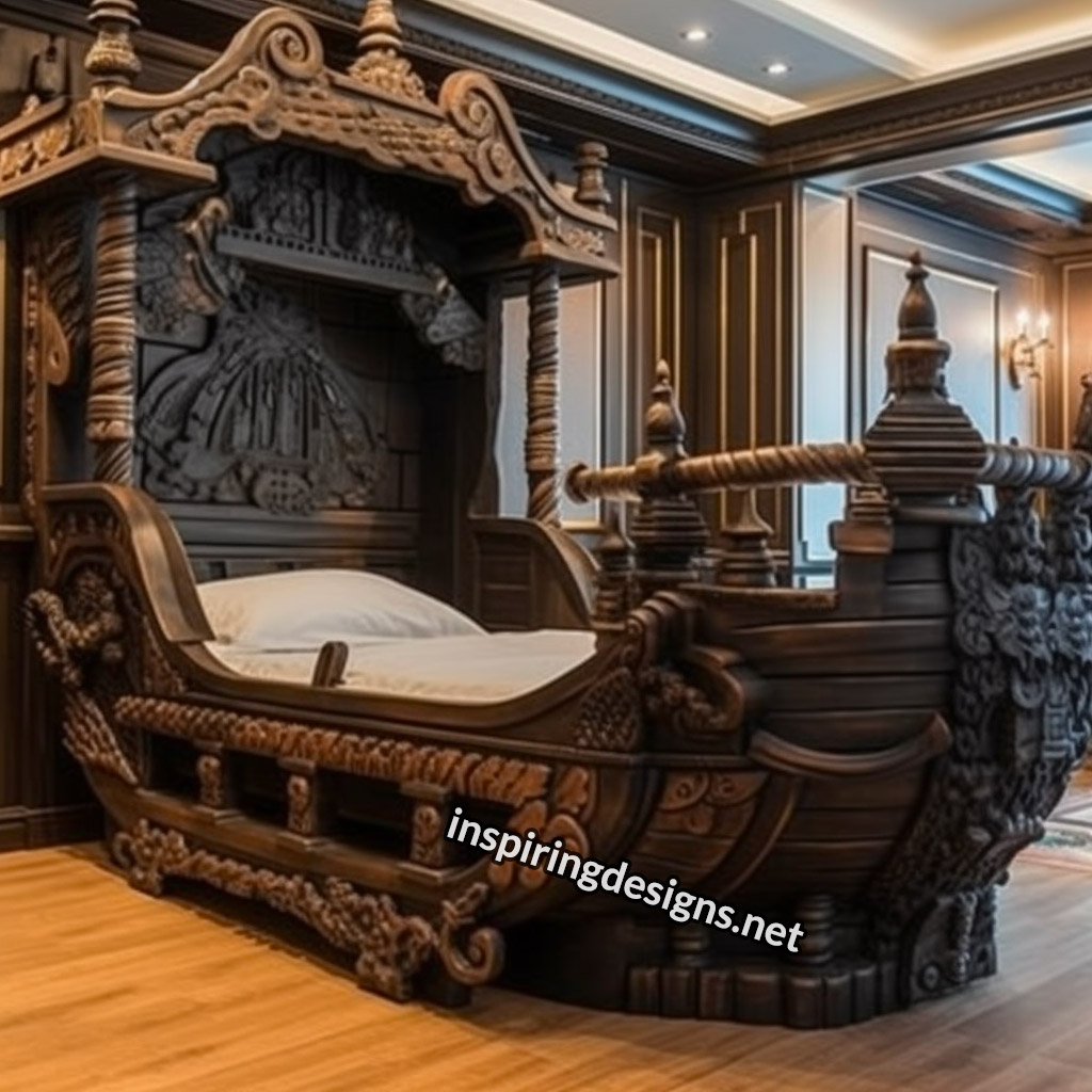 Pirate ship kid's bed